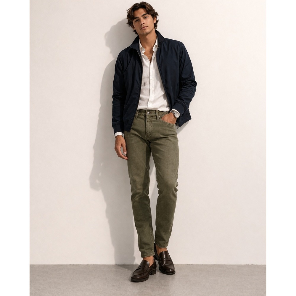 Levi's 511 Commuter Series Slim Fit Jeans Mens 30x32 Olive Green Khaki Stretch - Picture 1 of 12